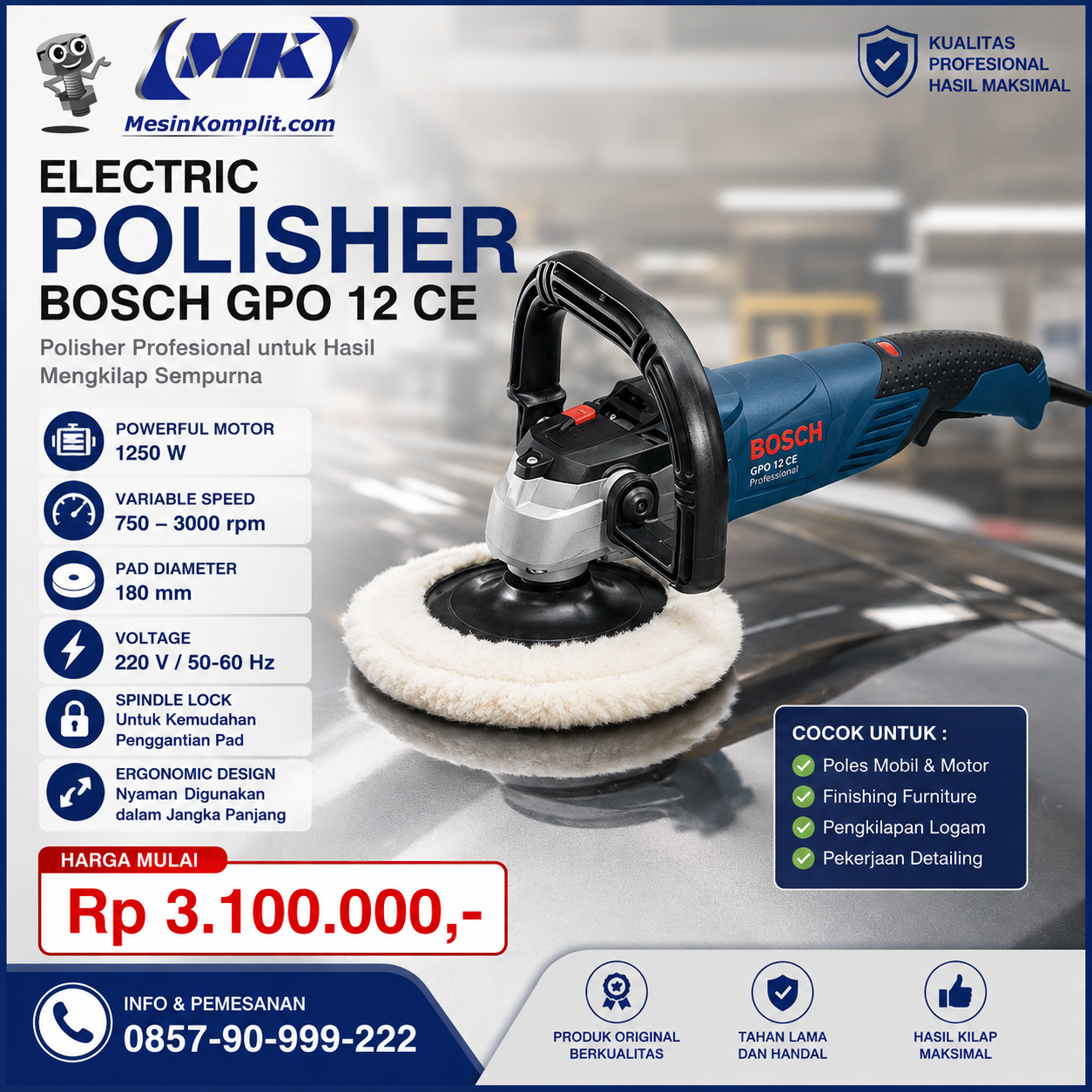 Mesin Poles Bosch 7in (PW...